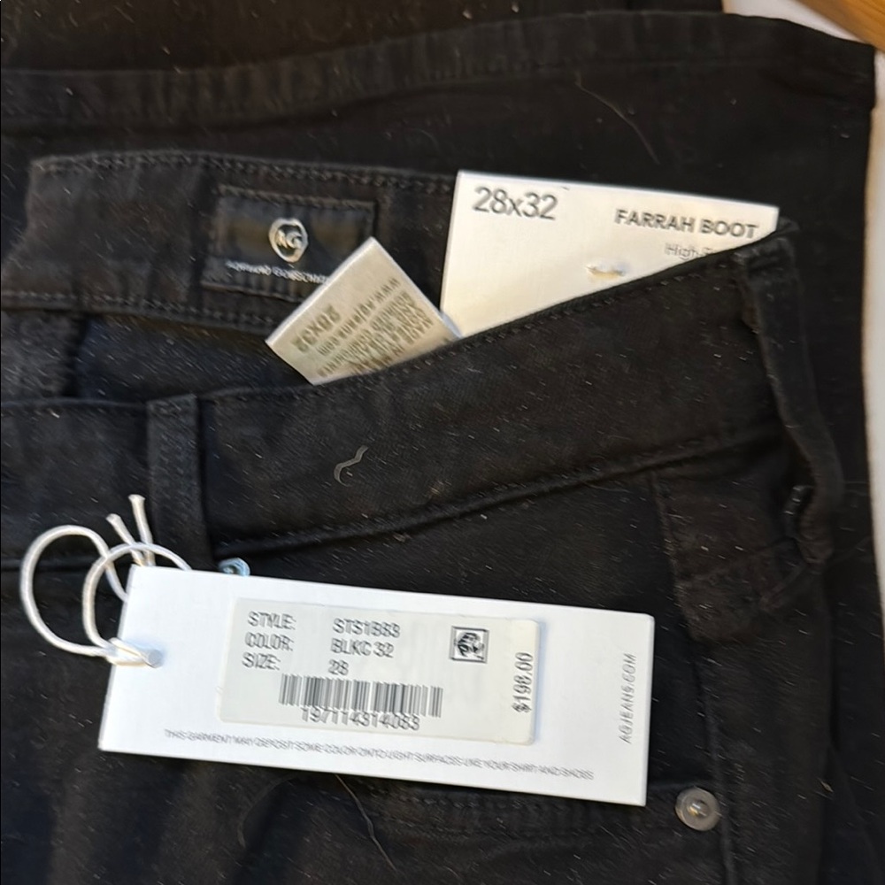 Ag Adriano Goldschmied Black Boot Cut Denim - Size 28